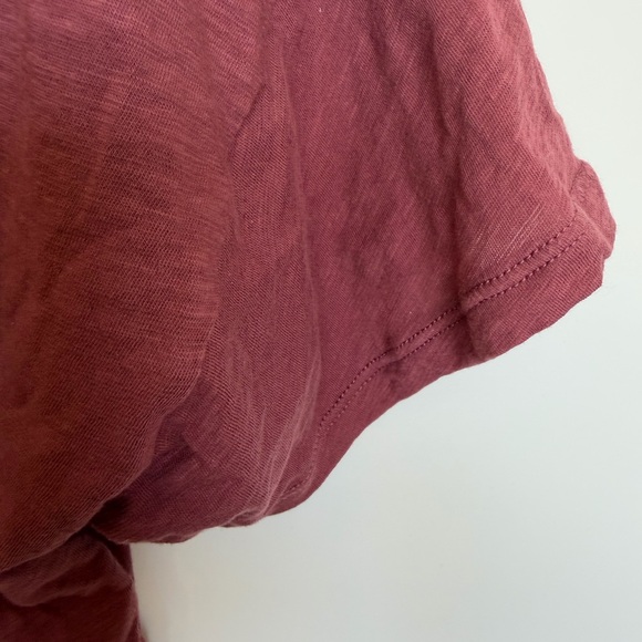 Madewell Burgundy Crewneck Short Sleeve Tee Shirt Size XL - Picture 10 of 10